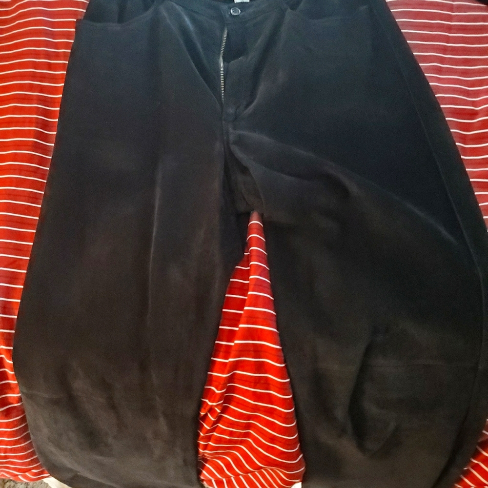 Saks black suede pants